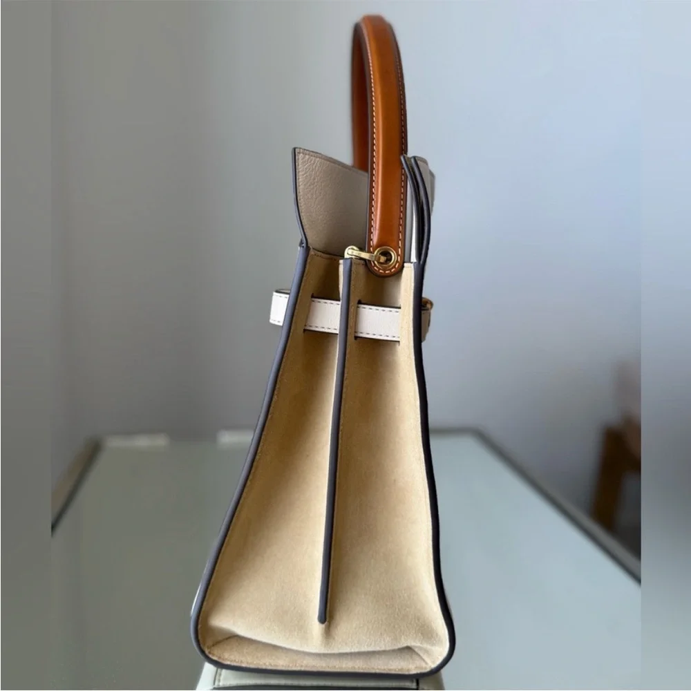 Like new Tory Burch Lee Radziwill Double
Bag Satchel New Cream $1,320 - Picture 6 of 9